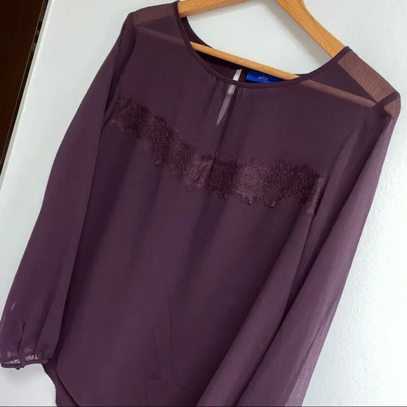 Apt. 9 Women's Purple Blouse - Picture 5 of 11